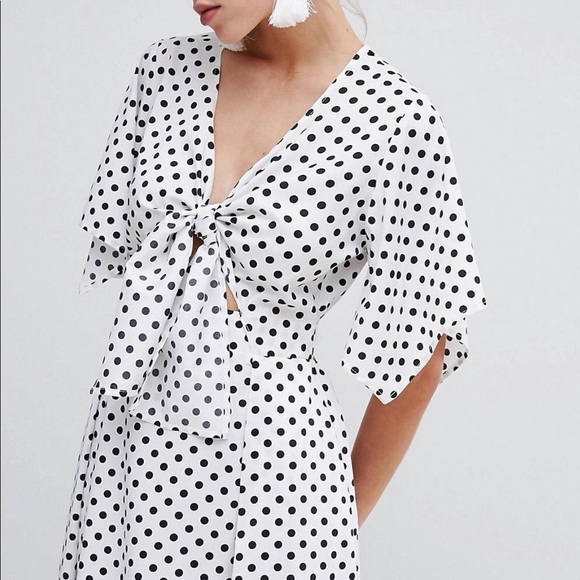 ASOS polka dot midi dress